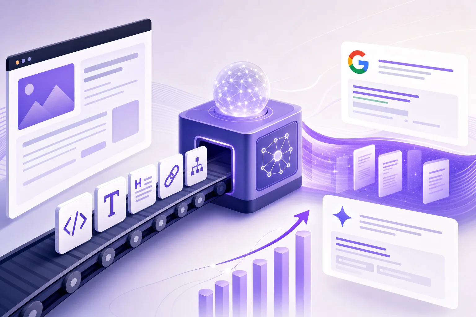 how to improve visibility in google and ai search - Marketing dashboard showing search performance charts on