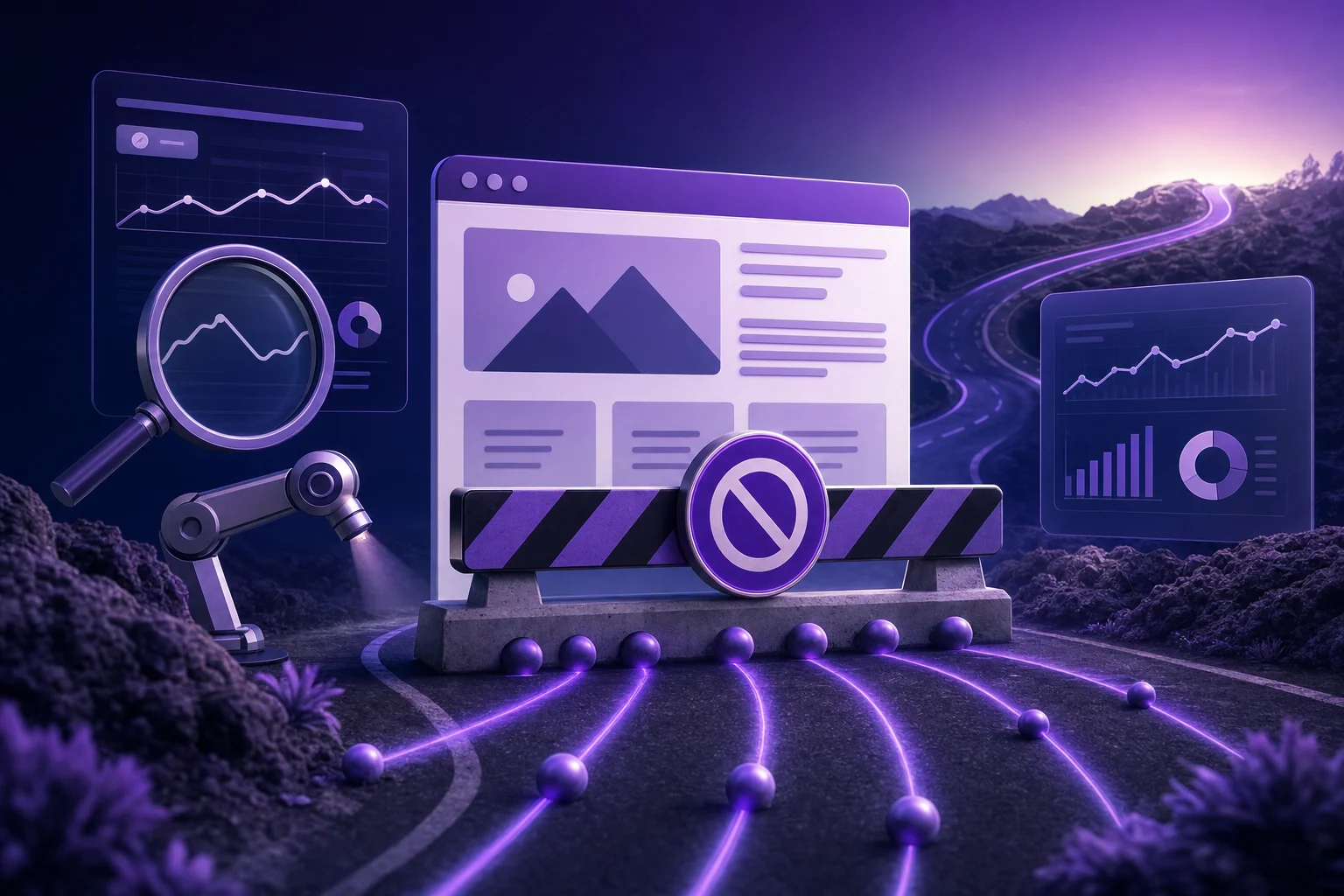 website not getting organic traffic - Marketer reviewing website analytics and search performance on a laptop
