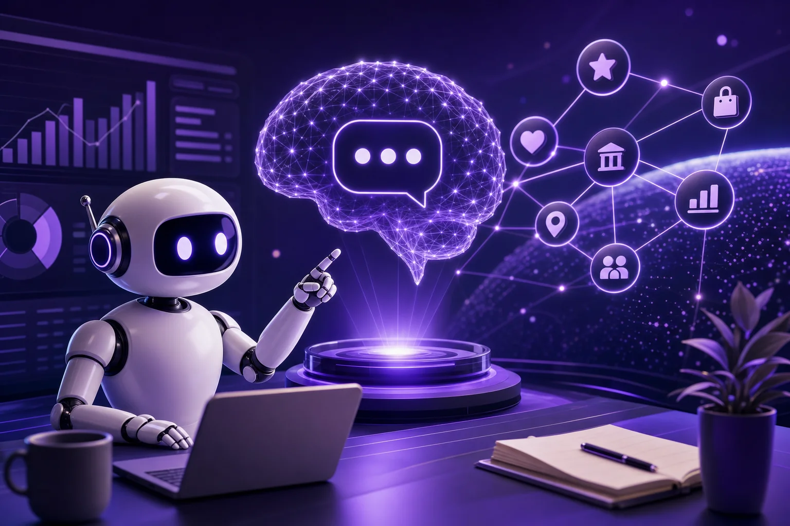 AI brand mentions strategy shown through search and automation dashboards