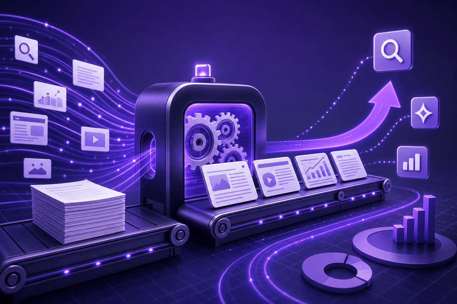 SEO content automation software dashboard for managed organic growth