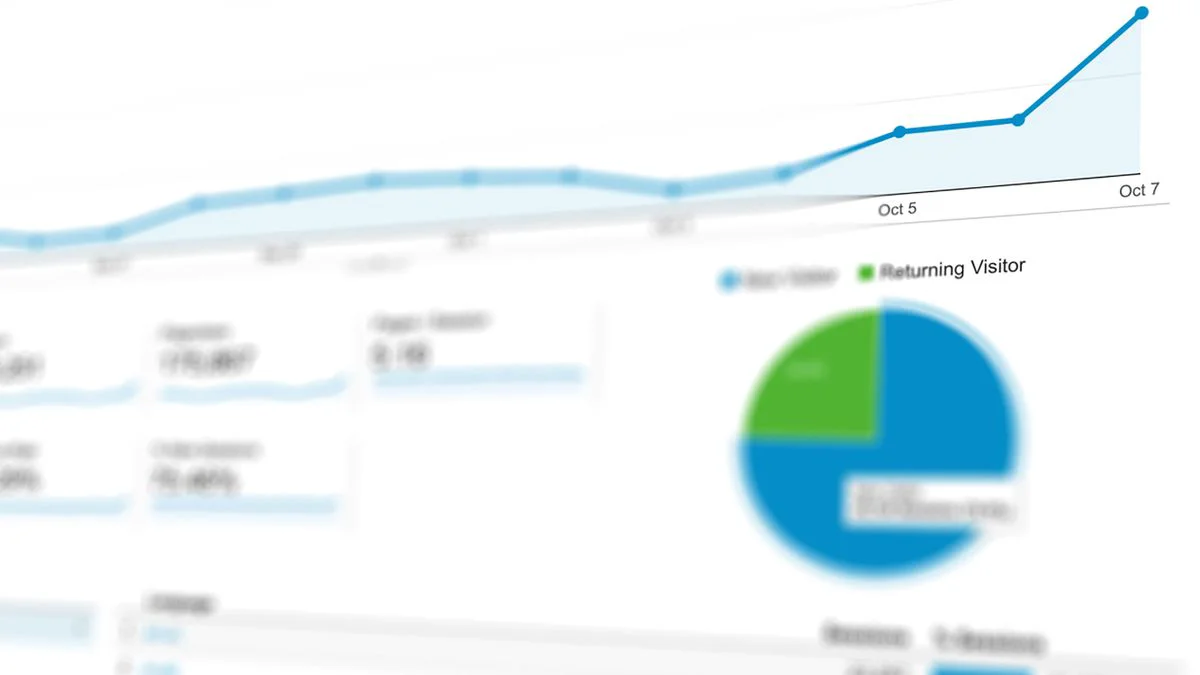 A team reviewing growth charts and website performance data
